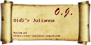 Olár Julianna névjegykártya